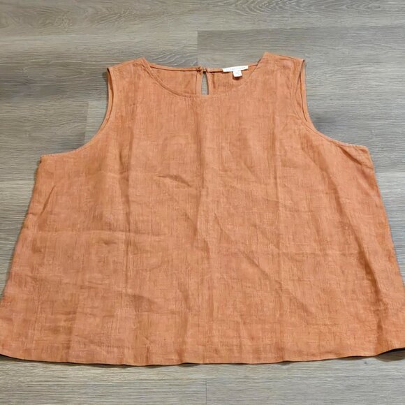 Eileen Fisher Tank Top Women's Size Large 100% Organic Linen Sleeveless EUC - Picture 5 of 7